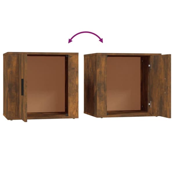 vidaXL sengebord 50x39x47 cm røget egetræsfarve
