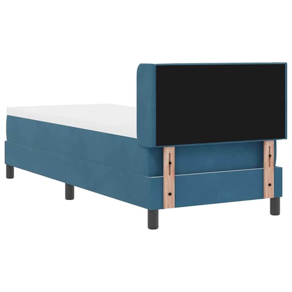 vidaXL Box spring seng med madras Mørk blå 200 x 80 cm Polyester