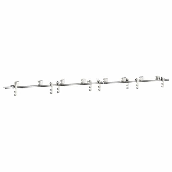 vidaXL hardwarekit til skydedør 366 cm rustfrit stål sølvfarvet