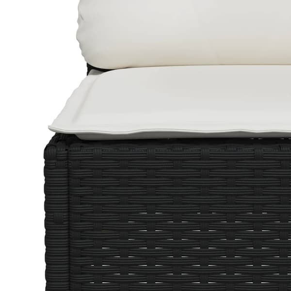vidaXL sofasæt til haven 10 dele med hynder polyrattan sort