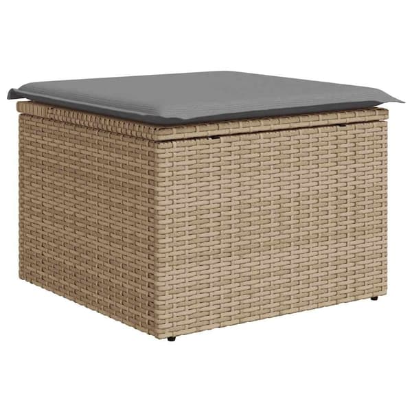 vidaXL sofasæt til haven 8 dele med hynder polyrattan akacietræ beige
