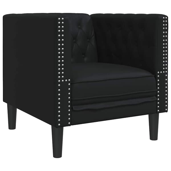 vidaXL Sofa Sort 74,5 x 71 x 70,5 cm PVC