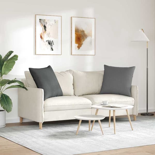 vidaXL Sofapuder 2 pcs Mørkegrå 60 x 60 cm Stof