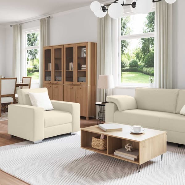 vidaXL Sofa 2 pcs Skygrå 219 x 80 x 82 cm Stof
