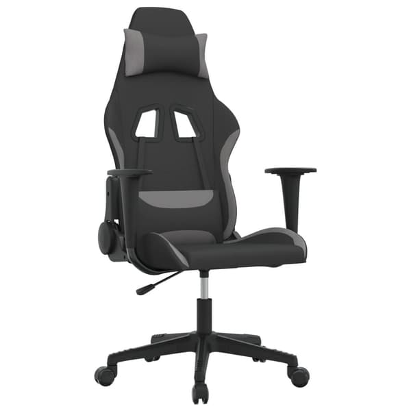 vidaXL gamingstol med massagefunktion sort og lysegrå