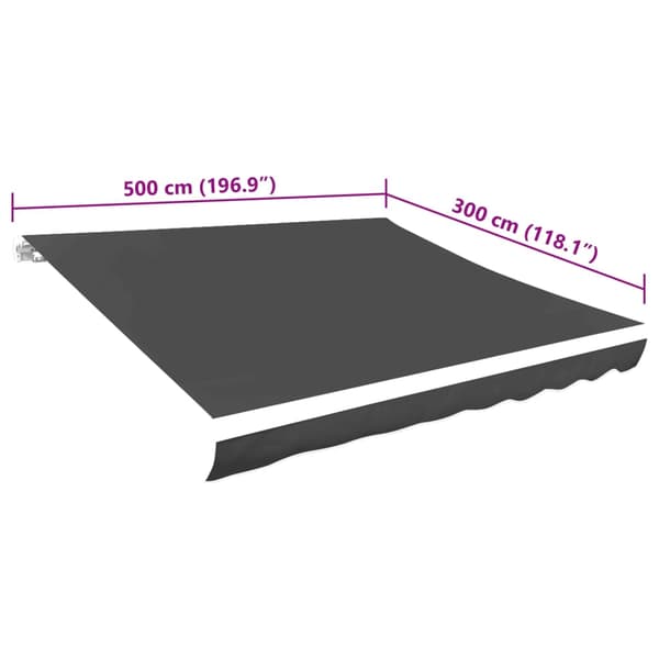 vidaXL markisedug 5x3 m antracitgrå