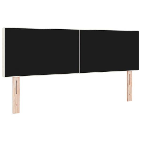 vidaXL Hovedgærde Creme 160 cm Velourstof