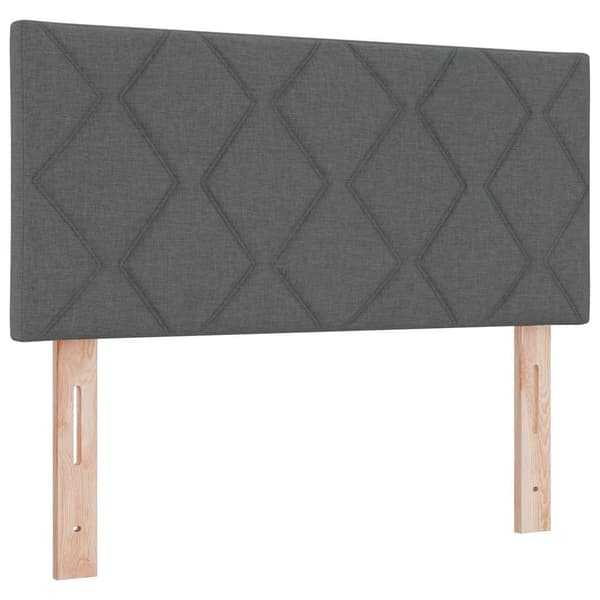 vidaXL Box spring seng med madras Mørkegrå 200 x 100 cm Polyester