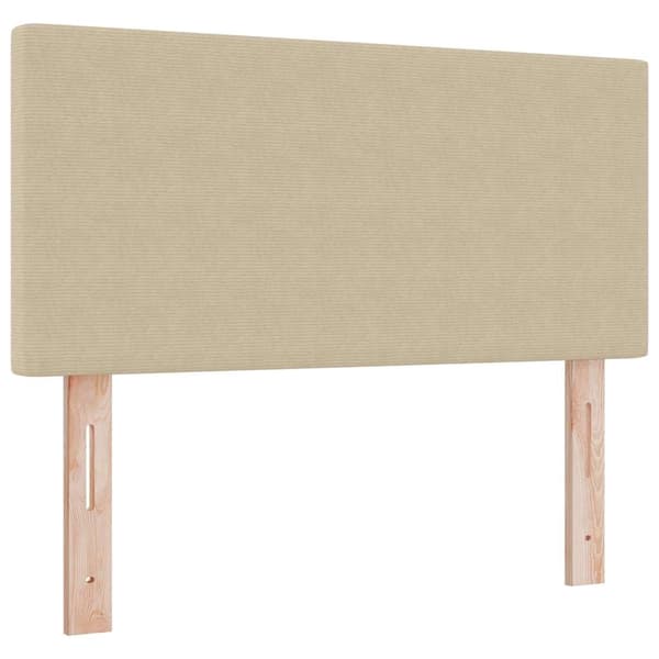 vidaXL Box spring seng Lys Grå og Hvid 120 x 190 cm Velourstof