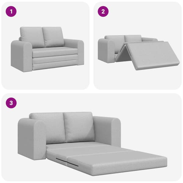 vidaXL Sovesofa 60cm Skygrå Stof