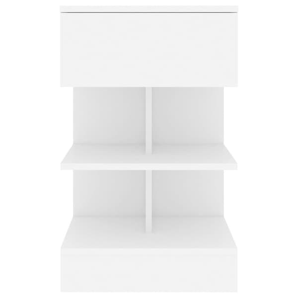 vidaXL sengeskabe 2 stk. 40x35x65 cm spånplade hvid