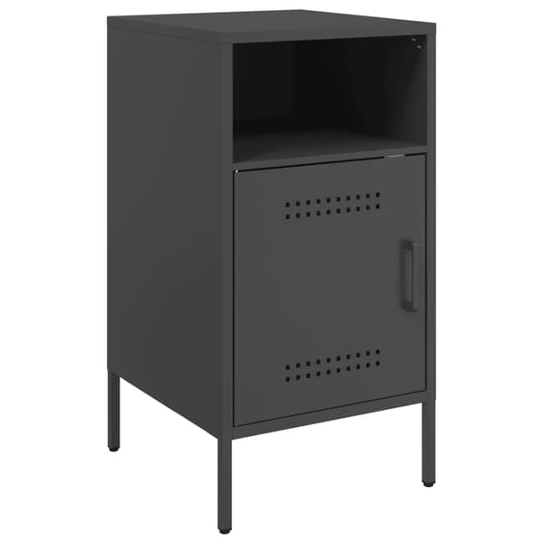 vidaXL sengeborde 2 stk. 36x39x68 cm stål sort