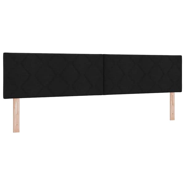 vidaXL Hovedgærde Sort 200 cm Stof