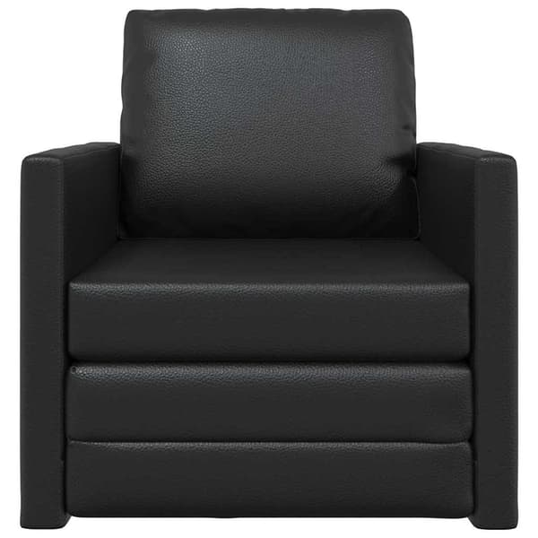 vidaXL Sovesofa 60cm Sort Kunstlæder