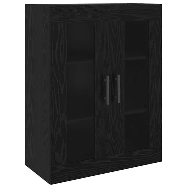 vidaXL Highboard 2 pcs Sort eg Konstrueret træ