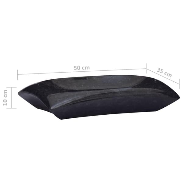 vidaXL håndvask 50x35x10 cm marmor sort