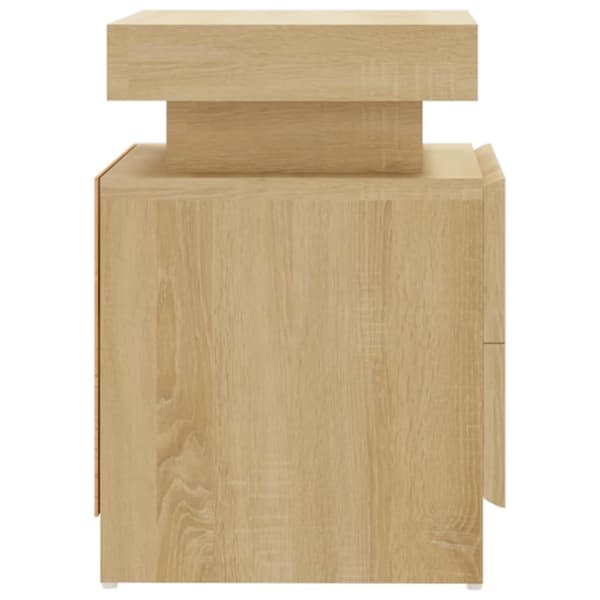 vidaXL sengeskab 45x35x52 cm spånplade sonoma-eg