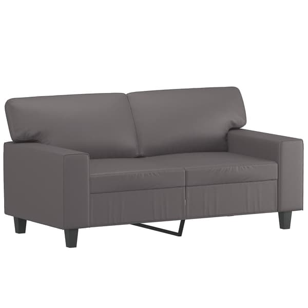 vidaXL sofasæt 2 dele med puder kunstlæder grå