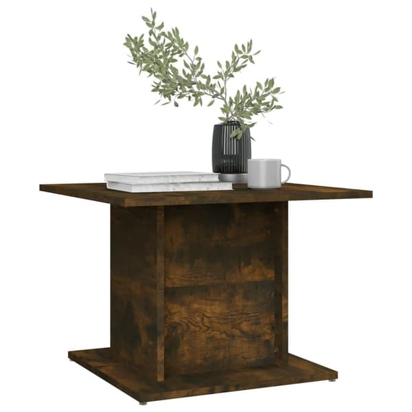 vidaXL sofabord 55,5x55,5x40 cm spånplade røget eg