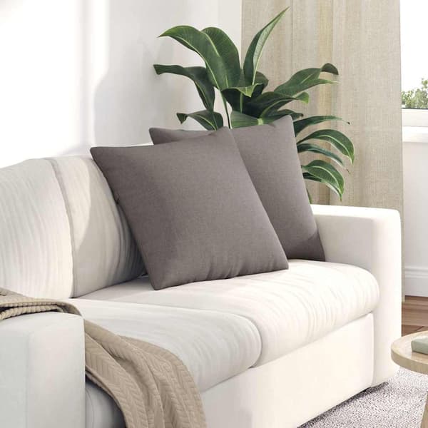 vidaXL Sofapuder 2 pcs Gråbrun 50 x 50 cm Stof