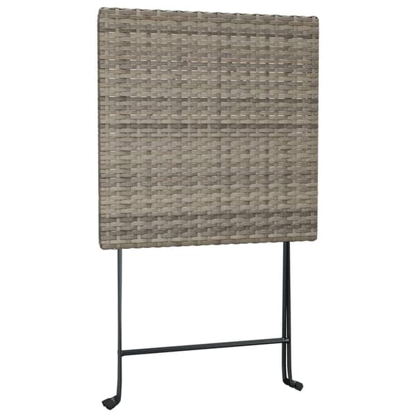 vidaXL foldbart bistrobord 55x54x71 cm polyrattan grå