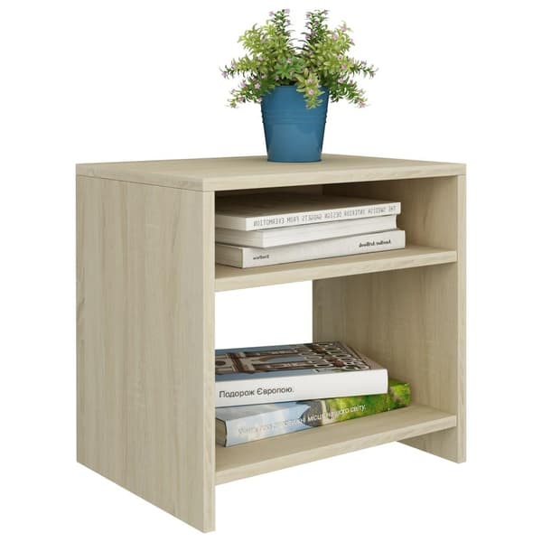 vidaXL sengeskab 40 x 30 x 40 cm spånplade sonoma-egetræsfarve