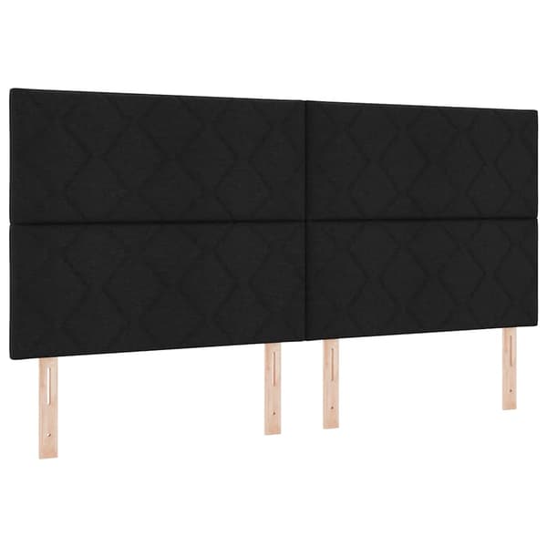 vidaXL Box spring seng med madras Sort 200 x 200 cm Stof