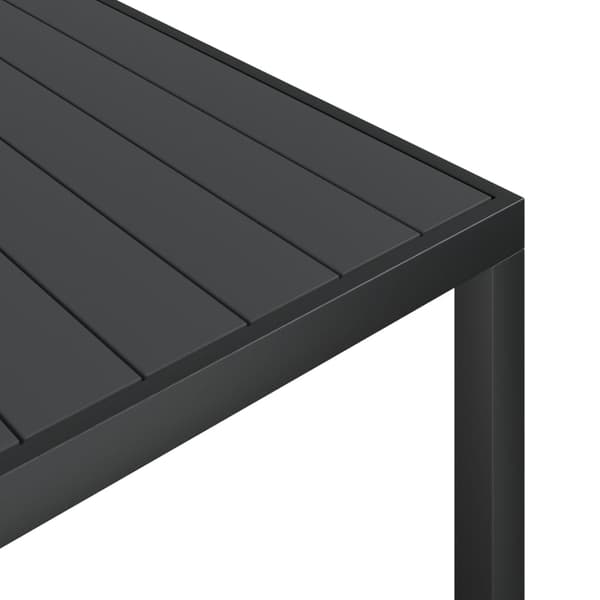 vidaXL spisebordssæt til haven 7 dele aluminium sort
