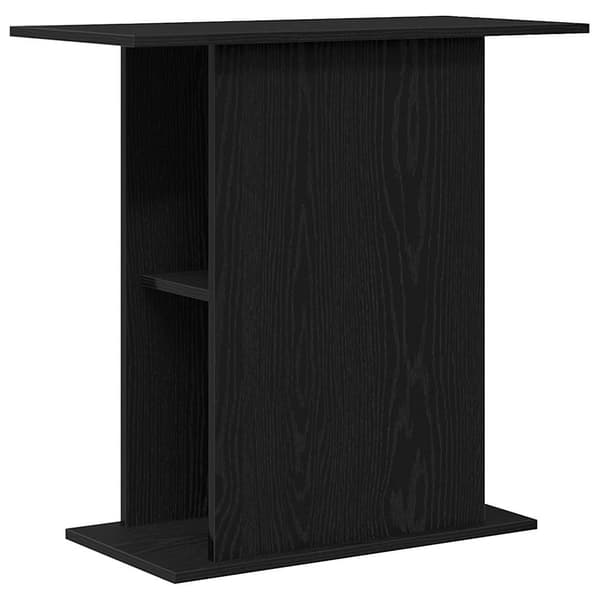 vidaXL akvariestativ sort egetræ 75x36x72,5 cm konstrueret træ