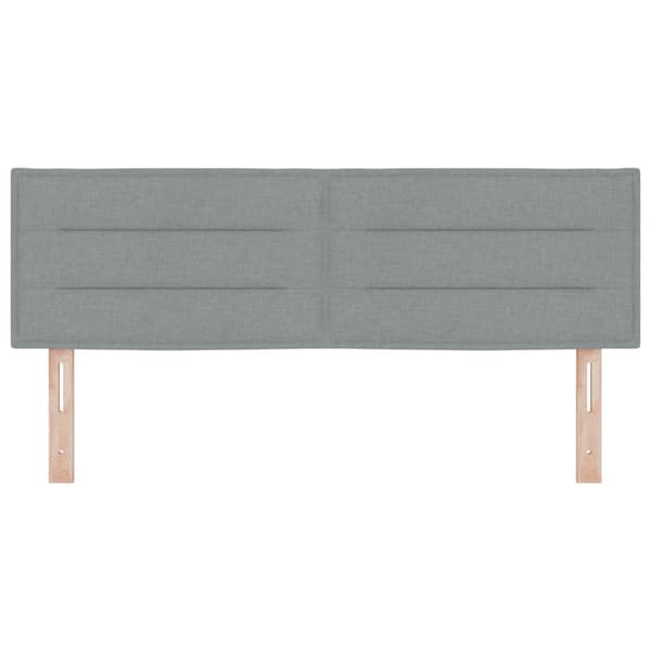 vidaXL Hovedgærde Lysegrå 160 cm Stof