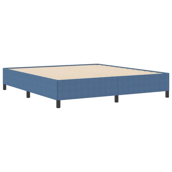 vidaXL Box spring seng Blå 180 x 200 cm Velourstof