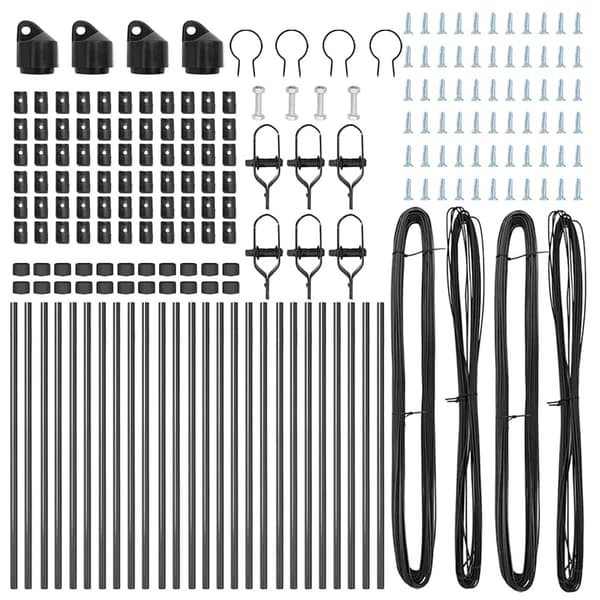 vidaXL Hegnspæl 26 pcs Grå 3,2 x 3,2 x 100 cm