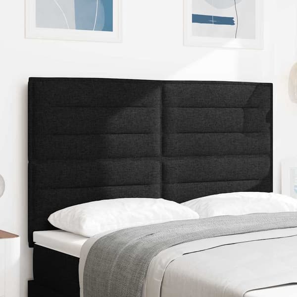 vidaXL Hovedgærde Sort 160 cm Stof