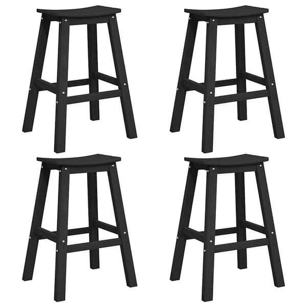 vidaXL Have bar sæt 4 pcs Sort HDPE