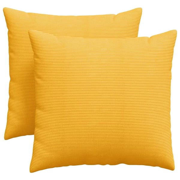 vidaXL Sofapuder 2 pcs Lys Gul 45 x 45 cm Velourstof