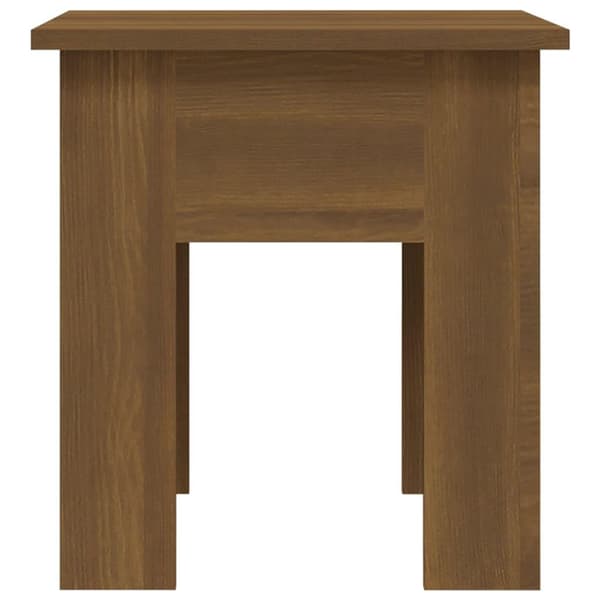vidaXL sofabord 40x40x42 cm spånplade brun egetræsfarve