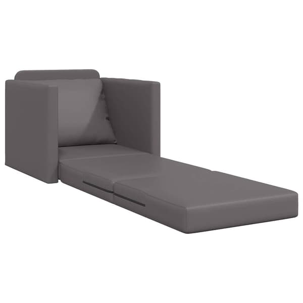 vidaXL Sovesofa 60cm Grå Kunstlæder