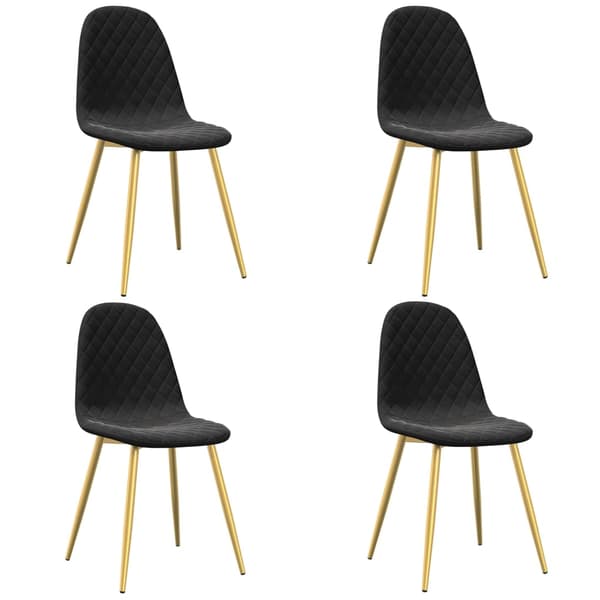 vidaXL spisebordsstole 4 stk. velour sort