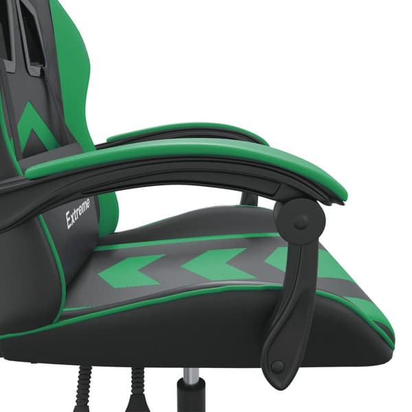 vidaXL gamingstol kunstlæder sort og grøn