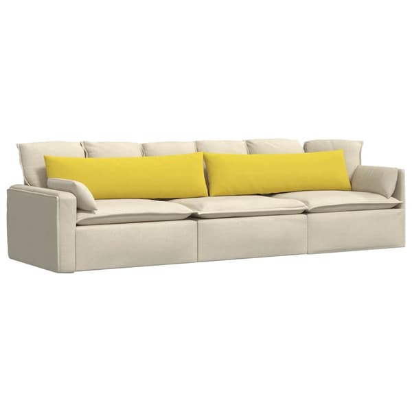 vidaXL Sofapuder 2 pcs Lys Gul 145 x 40 cm Stof