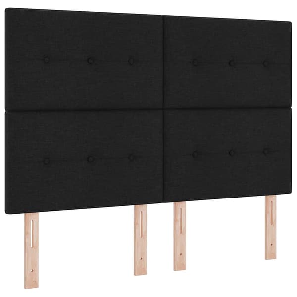 vidaXL Box spring seng med madras Sort 160 x 200 cm Stof