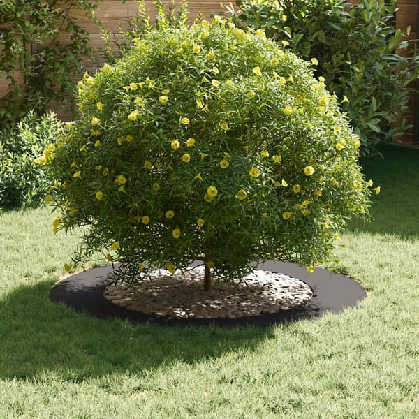 vidaXL Flade Træ Ringene 5 pcs Sort Ø60 / 90 cm Stål