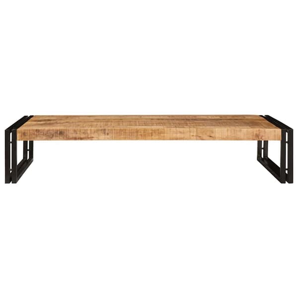 vidaXL Badeværelseshylde Brun 120 x 50 x 23 cm Solid Ru raw mango træ