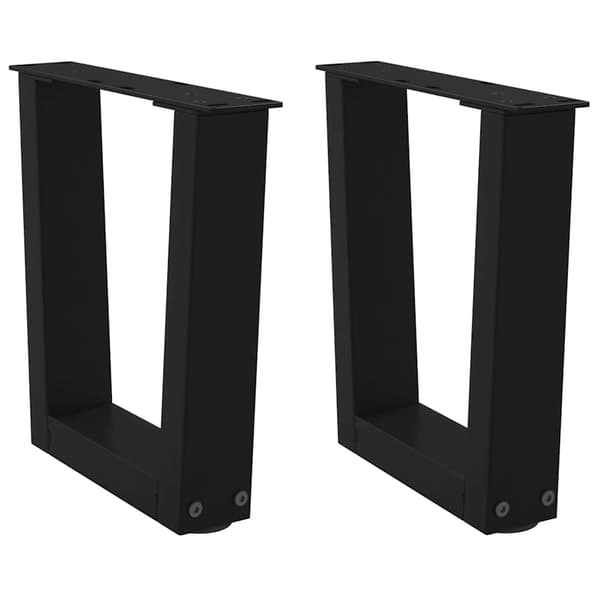vidaXL sofabordsben V-formet 2 stk. sort 30x(30-31,3) cm stål