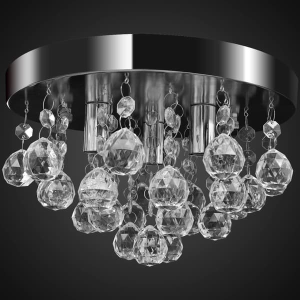 vidaXL lysekrone krystaldesign plexiglas krom