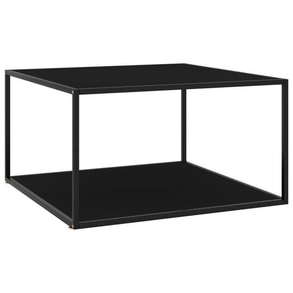 vidaXL sofabord 90x90x50 cm glas sort