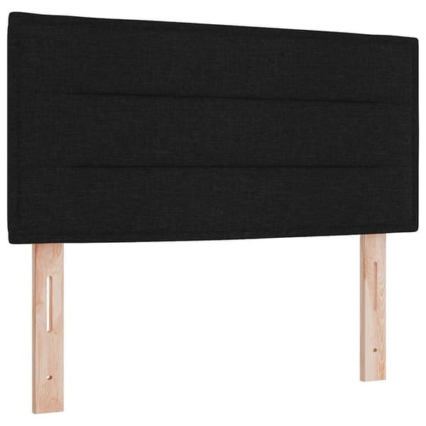 vidaXL Box spring seng med madras Sort 120 x 190 cm Stof