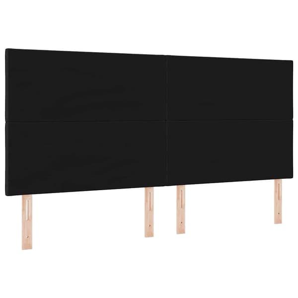 vidaXL Hovedgærde Sort 200 cm Stof