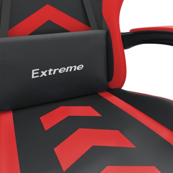 vidaXL gamingstol kunstlæder sort og rød