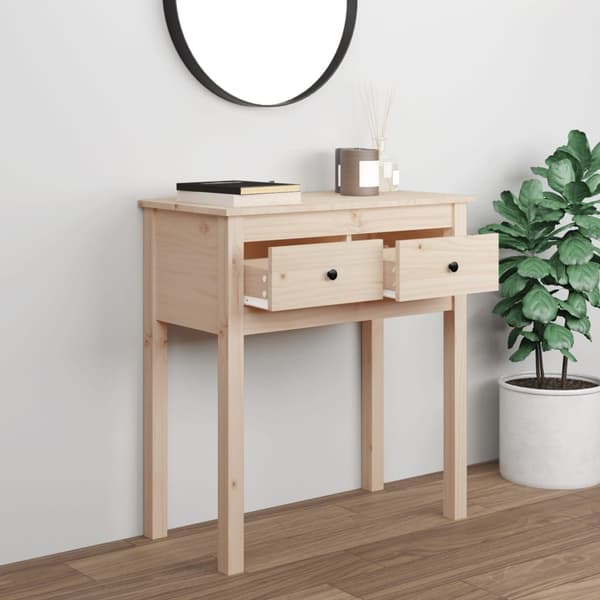 vidaXL konsolbord 70x35x75 cm massivt fyrretræ